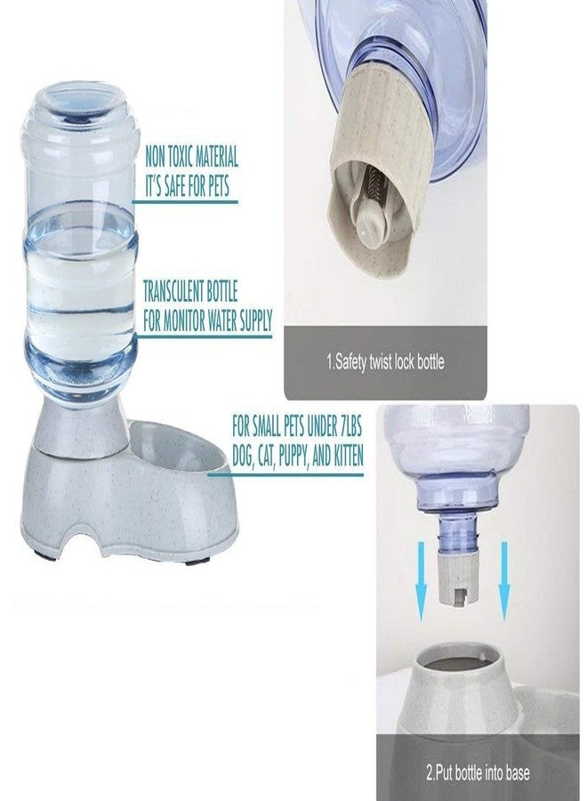 JYNXE Plastic Pet Water Dispenser 3.8L Large Capacity Self-Dispensing Gravity Pet Feeder Waterer Cat Dog Feeding Bowl Automatic Feeding Pet Supplies,Light Grey Color - Image 3